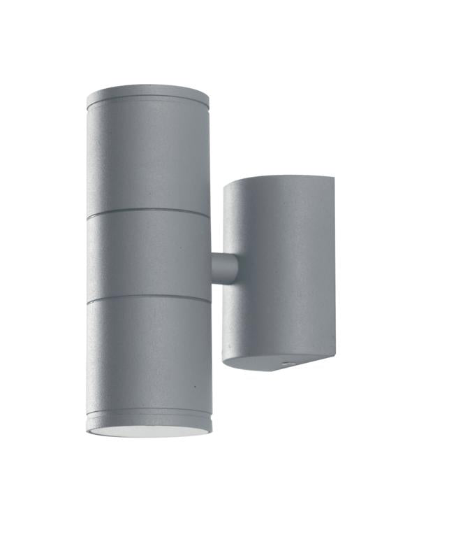 Applique per esterno in alluminio bianco , silver o acciaio inox IP44 biemissione 2XGU10 non incluse JUMP Applique per esterno in alluminio bianco , silver o acciaio inox IP44 biemissione 2XGU10 non incluse JUMP